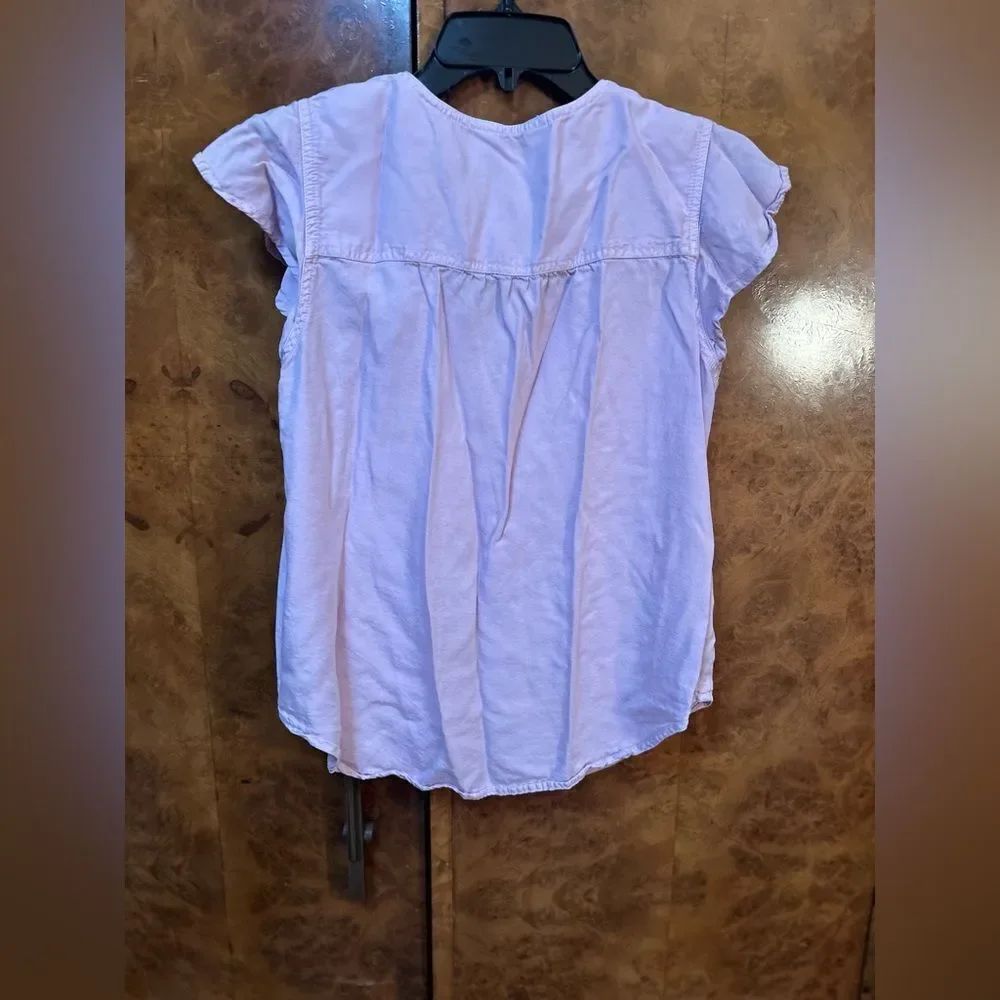 Lavender Button-Up Women's Top - Picture 7 of 7
